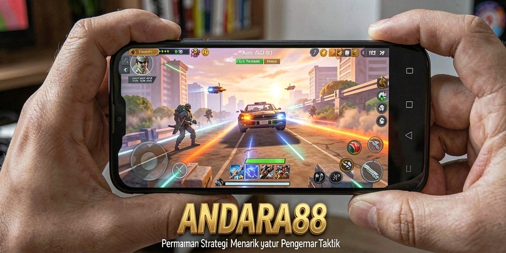 Tangkapan layar utama gameplay ANDARA88 yang menampilkan pertempuran strategis.
