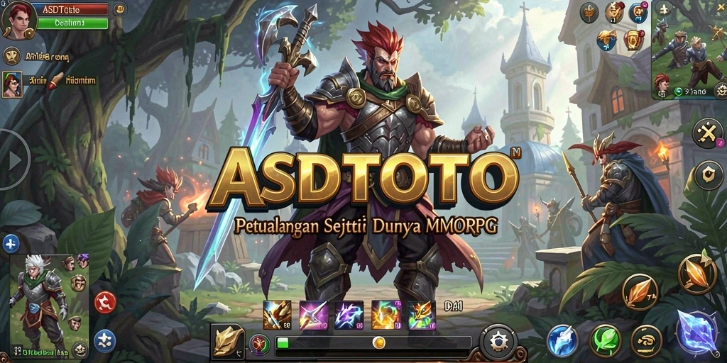 Screenshot gameplay ASDTOTO menunjukkan petualangan seru di dunia MMORPG.
