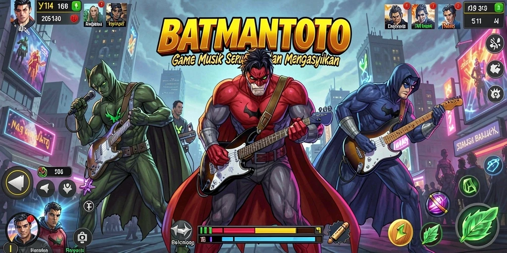 Screenshot gameplay BATMANTOTO yang menunjukkan aksi seru permainan musik.