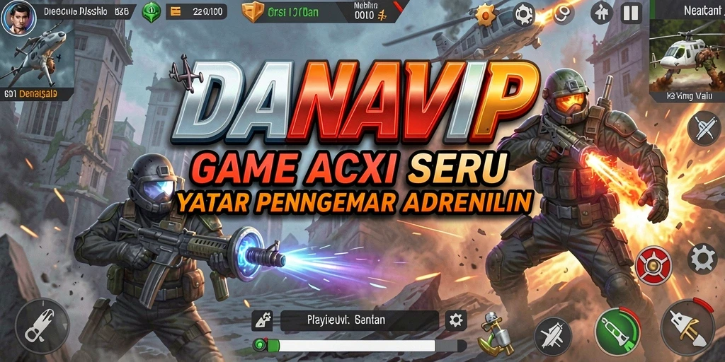 Tampilan gameplay aksi seru dalam DANAVIP.