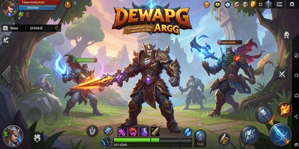 Screenshot gameplay DEWAPG menampilkan aksi pertempuran yang seru.