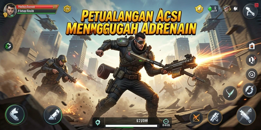 Gameplay mendebarkan dalam aksi penuh tantangan