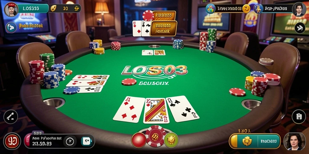Screenshot gameplay poker yang mendebarkan dan menarik.