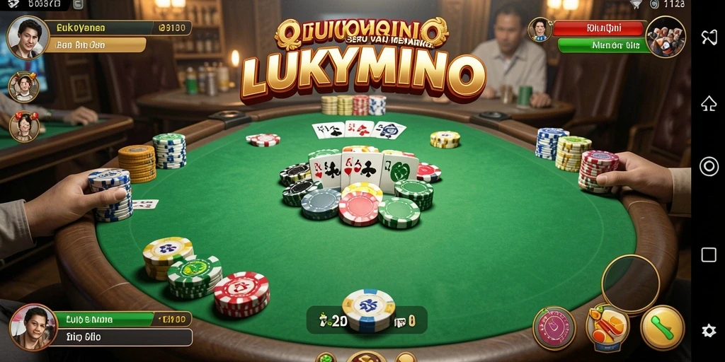 Screenshot utama LUKYMINO menampilkan gameplay QiuQiu yang seru.