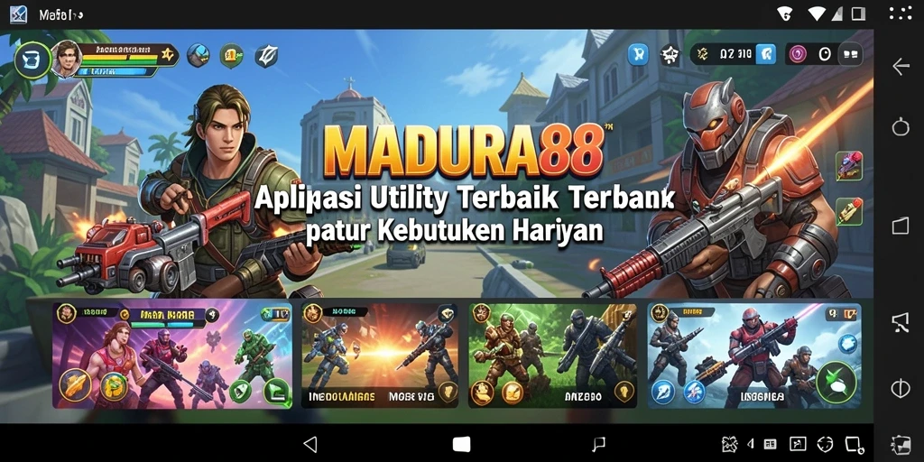 Tampilan utama <strong>MADURA88</strong> dengan berbagai fitur Utility.
