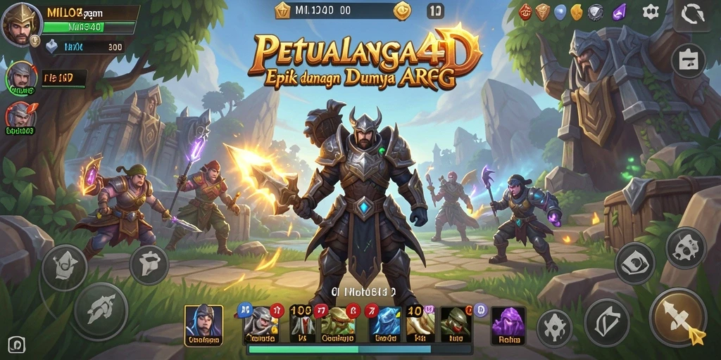 Tangkapan layar utama MILO4D menunjukkan aksi pertarungan yang intens di dunia ARPG.