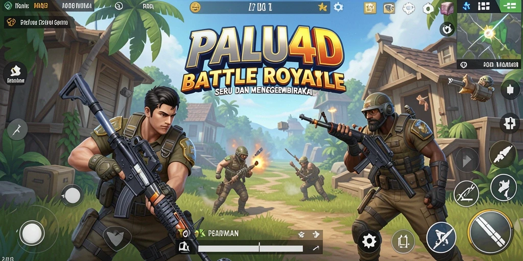 Screenshot menunjukkan aksi seru dalam game Battle Royale PALU4D.