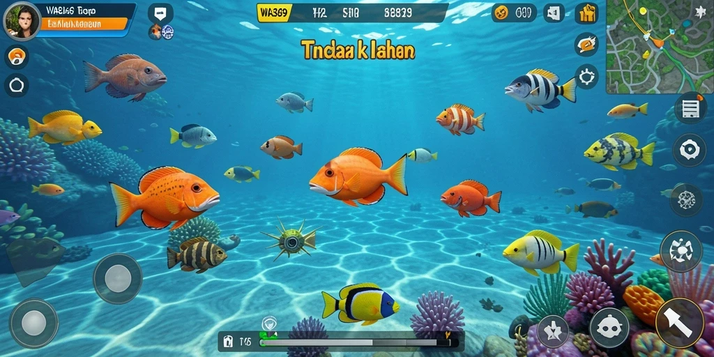 Screenshot menunjukkan aksi menembak ikan di WA369 dengan grafis yang menarik.