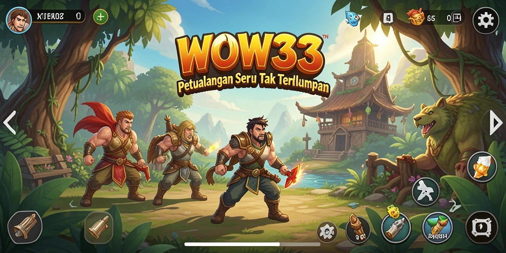 Tampilan gameplay menarik dari WOW33 yang penuh petualangan.