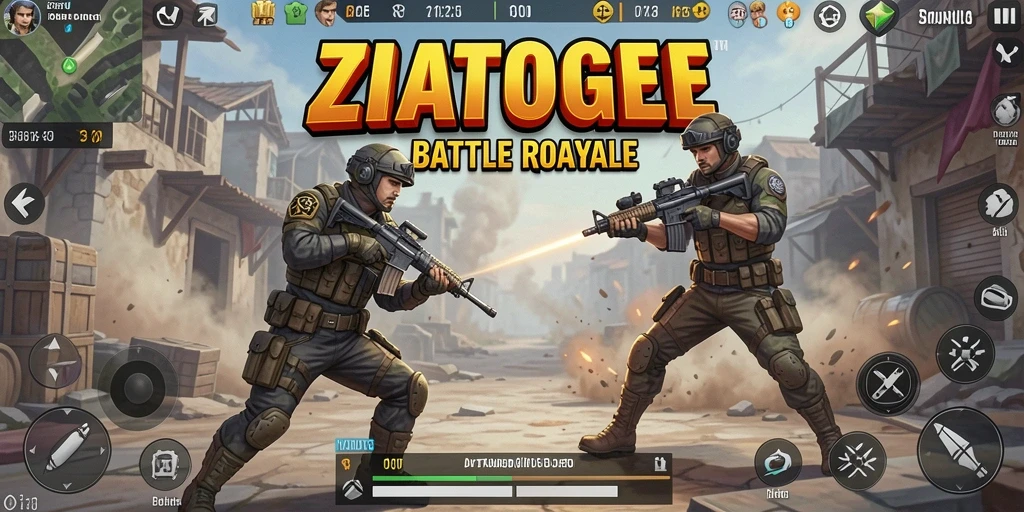 Tampilan permainan seru di ZIATOGEL Battle Royale.